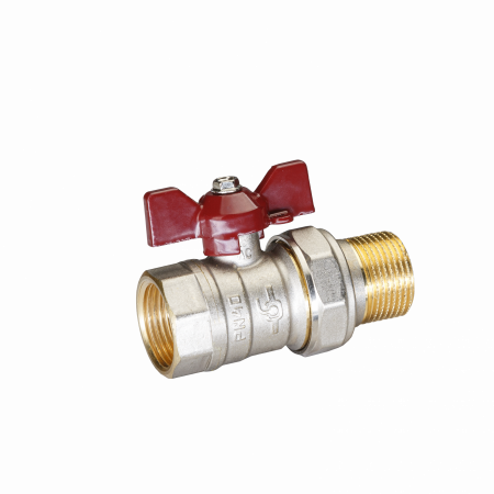 Кран Темпер шаровой латунный DN15, PN40, строительная длина 71