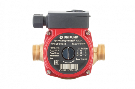 Циркуляционный центробежный насос UNIPUMP UPH 20-60